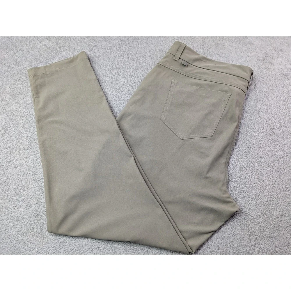 VRST Slim Fit Chino Pants Mens Size 38x32 Khaki Stretch Casual Dress Work